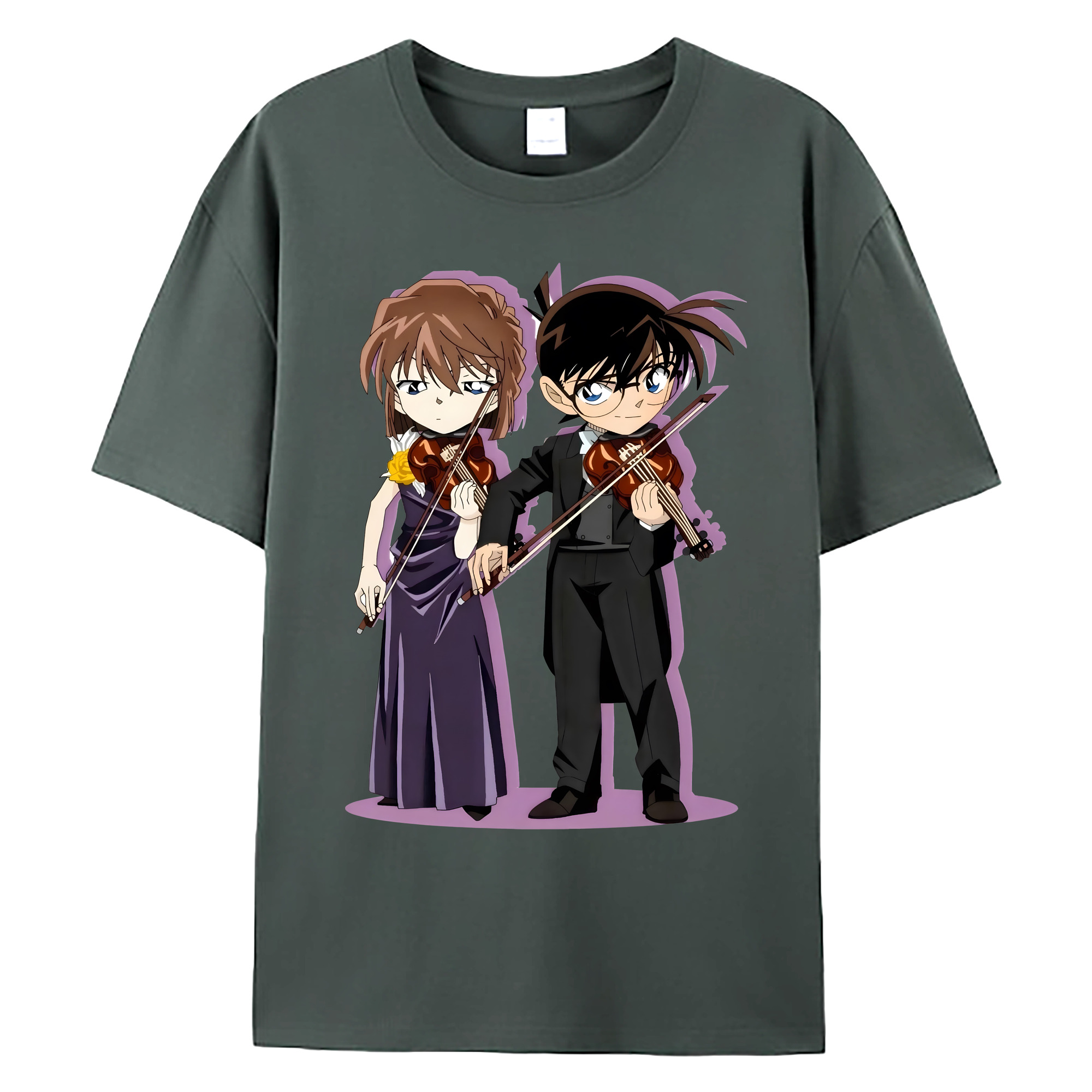 （画像用） 名探偵コナン 灰原 哀 はいばら あい Detective Conan Anita Hailey、Vi Graythorn Haibara Ai 綿100％ メンズ半袖Tシャツ｜肌触りやわらか＆通気性